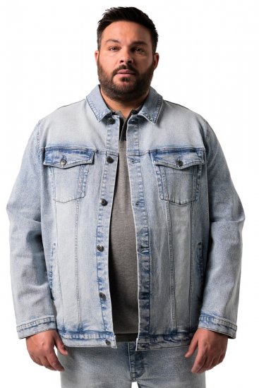 Men+ 394 Denimjakke med brystlommer Lyseblå - Jakker - Jakker i store størrelser, 2XL- 12XL