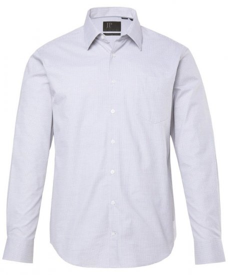 JP1880 Business Shirt Long Sleeve Two-Tone Grey - Skjorter - Skjorter til store mænd 2XL- 8XL
