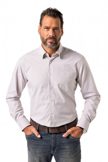 JP1880 Business Shirt Long Sleeve Pink - Skjorter - Skjorter til store mænd 2XL- 8XL
