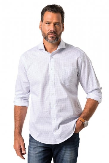 JP1880 Business Shirt Long Sleeve Snow White - Skjorter - Skjorter til store mænd 2XL- 8XL