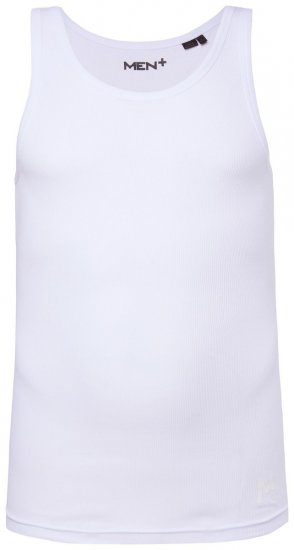 Men+ 620 Tanktop i ribstrik Hvid - T-shirts - T-shirts i store størrelser - 2XL-14XL