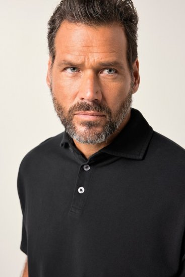 JP1880 Polo Shirt Pique Vintage Black - Polotrøjer - Polotrøjer 2XL-8XL