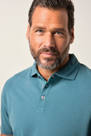 JP1880 Polo Shirt Short Sleeve Pique VIntage Teal - Polotrøjer - Polotrøjer 2XL-8XL