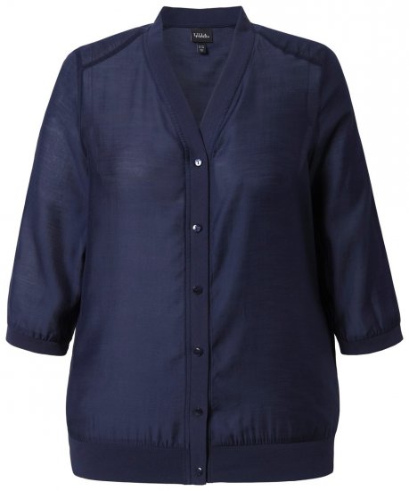Ulla Popken 841127 Bluse Mørkeblå - Bluser - Bluser i plus size til hverdag