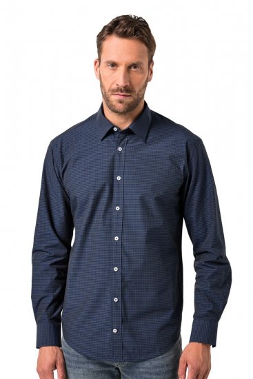 JP1880 Shirt Long Sleeve Kent Collar Navy - Skjorter - Skjorter til store mænd 2XL- 8XL