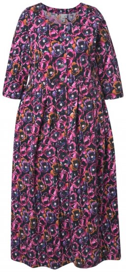Ulla Popken 841219 Blomstret maxikjole Mørklilla - Maxikjoler - Maxikjoler i plus size