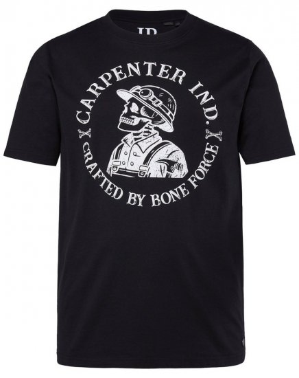 JP1880 T-Shirt Chest Print Bone Force Black - T-shirts - T-shirts i store størrelser - 2XL-14XL