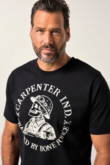 JP1880 T-Shirt Chest Print Bone Force Black - T-shirts - T-shirts i store størrelser - 2XL-14XL