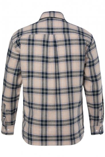 JP1880 Checked Flannel Shirt Long Sleeve Dark Dusty Pink - Skjorter - Skjorter til store mænd 2XL- 8XL