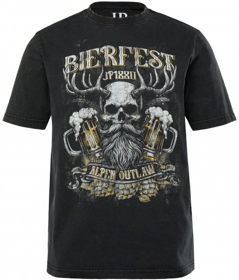 JP1880 Beer Festival Design Vintage Looking T-Shirt Black - T-shirts - T-shirts i store størrelser - 2XL-14XL