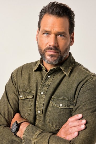 JP1880 Denim Shirt Long Sleeve Olive Green - Skjorter - Skjorter til store mænd 2XL- 8XL