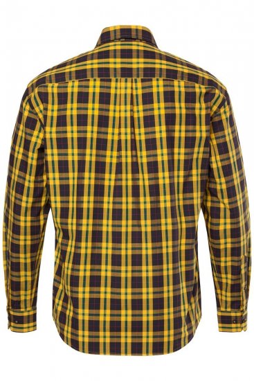 JP1880 Checked Shirt Long Sleeve Kent Collar Curry - Skjorter - Skjorter til store mænd 2XL- 8XL