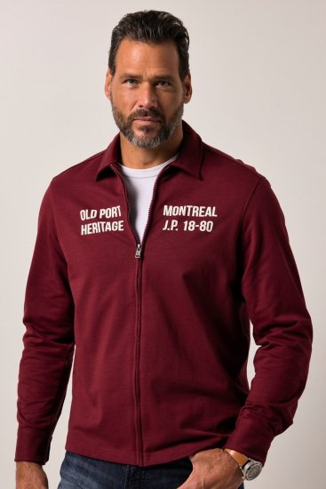 JP1880 Sweatshirt Long Sleeve Boxy Fit Red - Trøjer og hættetrøjer - Trøjer og Hættetrøjer i store størrelser - 2XL-14XL