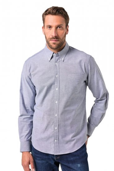 JP1880 Oxford Shirt Long Sleeve Denim Blue - Skjorter - Skjorter til store mænd 2XL- 8XL
