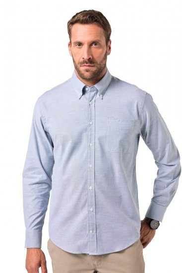 JP1880 Oxford Shirt Flexnamic Long Sleeve Ash Turquoise - Skjorter - Skjorter til store mænd 2XL- 8XL