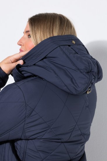 Ulla Popken 841360 Quiltet jakke Mørkeblå - Jakker - Dame jakker i store størrelser