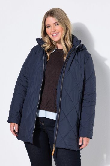 Ulla Popken 841360 Quiltet jakke Mørkeblå - Jakker - Dame jakker i store størrelser