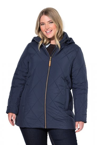 Ulla Popken 841360 Quiltet jakke Mørkeblå - Jakker - Dame jakker i store størrelser