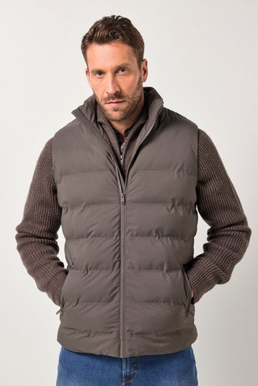JP1880 841361 Laserquiltet vest Mokkabrun - Jakker - Jakker i store størrelser, 2XL- 12XL