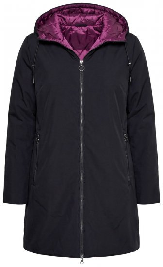Ulla Popken 841398 Frakke Sort - Frakker - Frakker i store størrelser