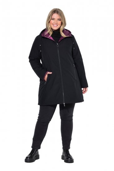 Ulla Popken 841398 Frakke Sort - Frakker - Frakker i store størrelser
