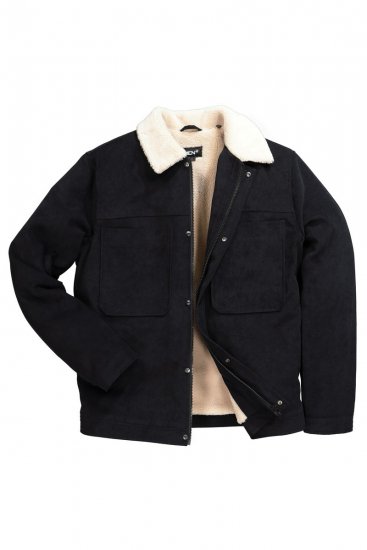 Men+ 545 Jakke med teddykrave Sort - Jakker - Jakker i store størrelser, 2XL- 12XL