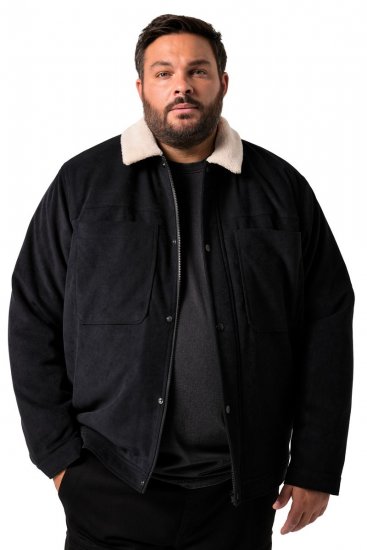 Men+ 545 Jakke med teddykrave Sort - Jakker - Jakker i store størrelser, 2XL- 12XL