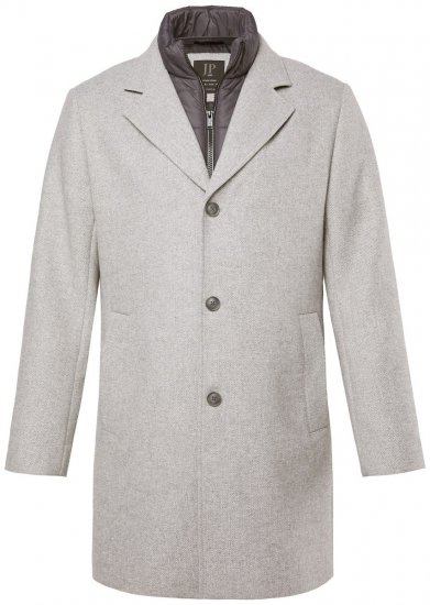 JP1880 841583 Uldfrakke med aftageligt for Grå - Jakker - Jakker i store størrelser, 2XL- 12XL