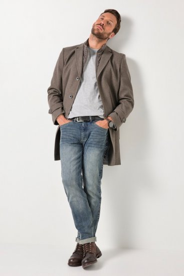 JP1880 Coat Flexnamic Quilted Insert Grey TALL - TALL jakker - TALL jakker med ekstra længde