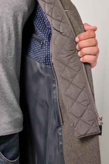 JP1880 Coat Flexnamic Quilted Insert Grey TALL - TALL jakker - TALL jakker med ekstra længde