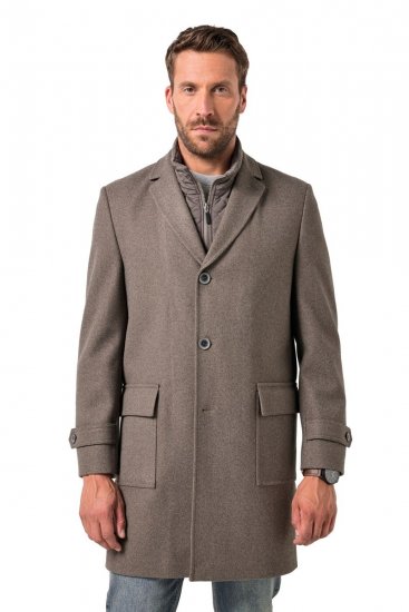 JP1880 Coat Flexnamic Quilted Insert Grey TALL - TALL jakker - TALL jakker med ekstra længde