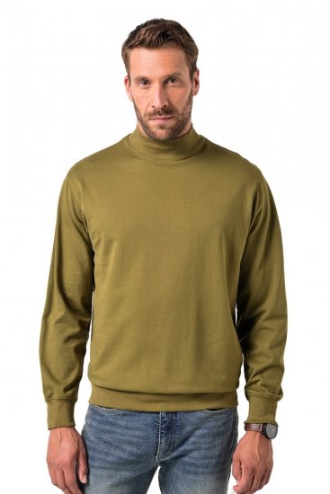 JP1880 Sweatshirt Stand-up Collar Smooth Fabric Dark Olive - Trøjer og hættetrøjer - Trøjer og Hættetrøjer i store størrelser - 2XL-14XL