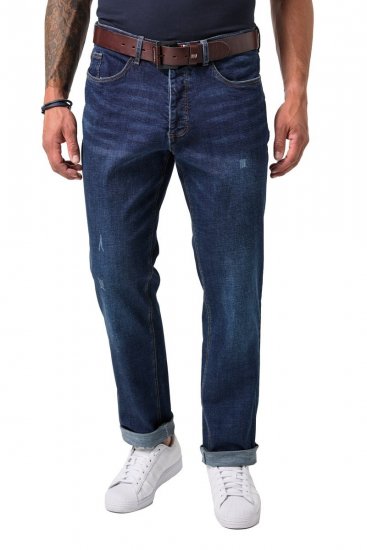 JP1880 FLEXNAMIC Jeans Tapered Loose Fit Dark Denim Blue - Jeans og bukser - Herrejeans og bukser i store størrelser W40-W70