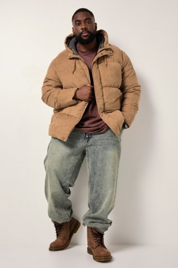 STHUGE Jacket Puffer With Warm Quilting Beige - Jakker - Jakker i store størrelser, 2XL- 12XL