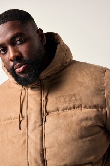 STHUGE Jacket Puffer With Warm Quilting Beige - Jakker - Jakker i store størrelser, 2XL- 12XL