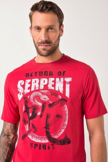 JP1880 T-Shirt Short Sleeve Serpent Red - T-shirts - T-shirts i store størrelser - 2XL-14XL