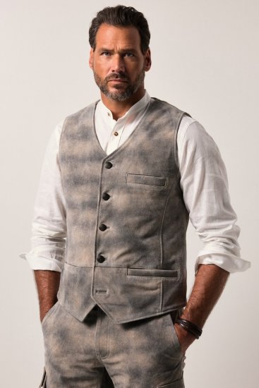 JP1880 Vest Traditional Cowhide Graphite Grey - Trachten & Oktoberfest - Oktoberfest tøj i store størrelser (Trachten)