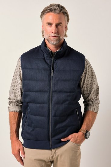 Boston Park 995 Tofarvet quiltet vest Mørkeblå - Jakker - Jakker i store størrelser, 2XL- 12XL