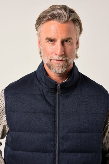 Boston Park 995 Tofarvet quiltet vest Mørkeblå - Jakker - Jakker i store størrelser, 2XL- 12XL