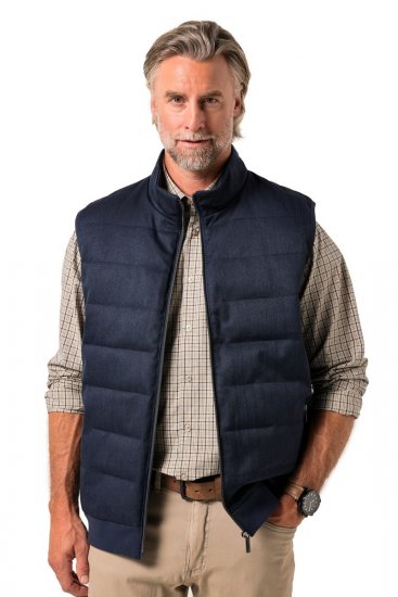 Boston Park 995 Tofarvet quiltet vest Mørkeblå - Jakker - Jakker i store størrelser, 2XL- 12XL
