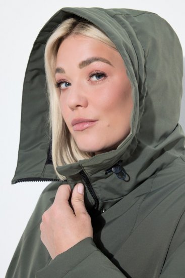 Ulla Popken 842008 Funktionsfrakke Grøn - Frakker - Frakker i store størrelser