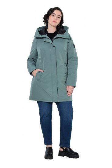Ulla Popken 842008 Funktionsfrakke Grøn - Frakker - Frakker i store størrelser