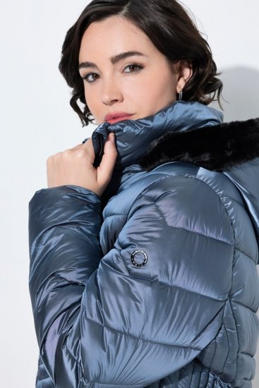 Ulla Popken 842013 Quiltet jakke Denimblå - Jakker - Dame jakker i store størrelser