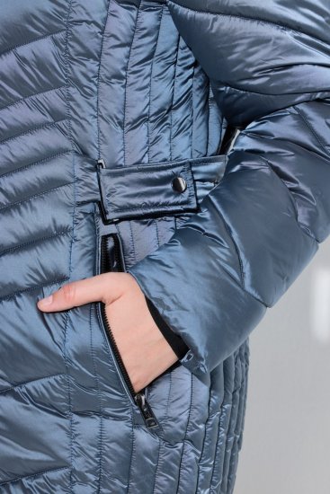 Ulla Popken 842013 Quiltet jakke Denimblå - Jakker - Dame jakker i store størrelser