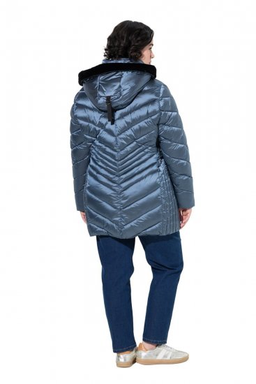Ulla Popken 842013 Quiltet jakke Denimblå - Jakker - Dame jakker i store størrelser