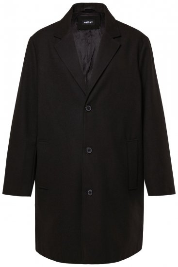 Men+ 482 Vandafvisende frakke i uldlook Sort - Jakker - Jakker i store størrelser, 2XL- 12XL