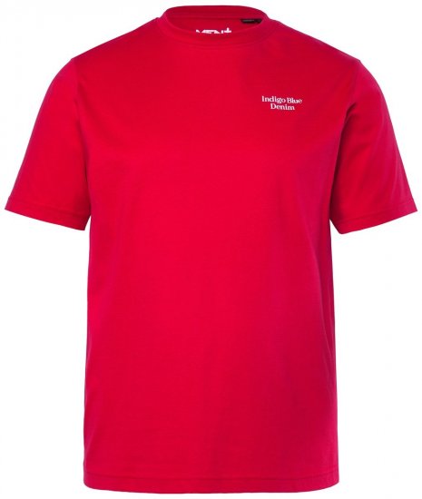 Men+ 500 T-shirt Indigo Blue Denim Mørkerød - T-shirts - T-shirts i store størrelser - 2XL-14XL