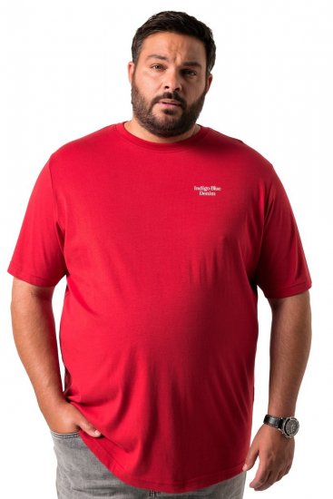 Men+ 500 T-shirt Indigo Blue Denim Mørkerød - T-shirts - T-shirts i store størrelser - 2XL-14XL