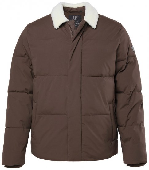 JP1880 842508 Jakke med teddykrave Hasselnød - Jakker - Jakker i store størrelser, 2XL- 12XL