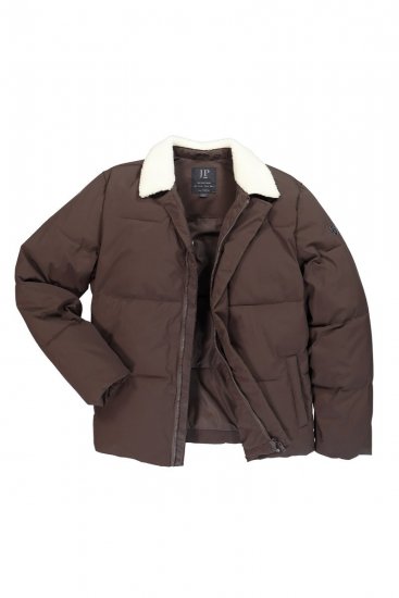 JP1880 842508 Jakke med teddykrave Hasselnød - Jakker - Jakker i store størrelser, 2XL- 12XL